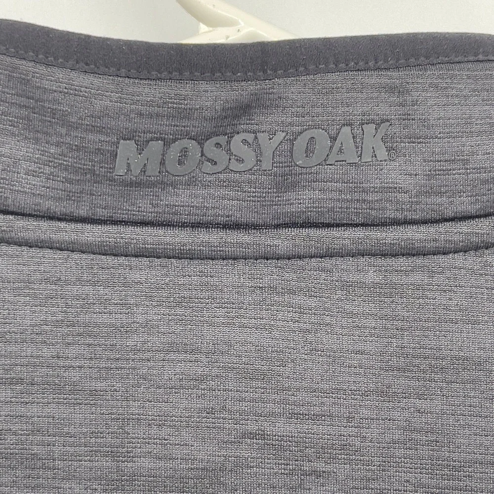NEW Mossy Oak Quarter Zip Pullover Men's Gray Flex‎ Fabric Large